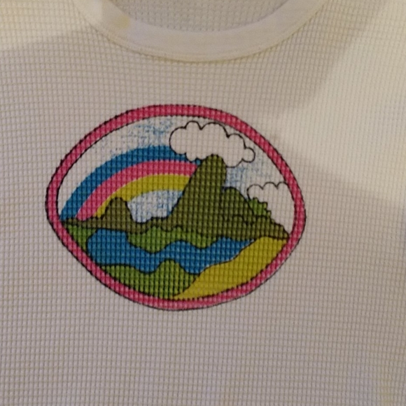 Vintage 70's Baby!  Waffle Iron Shirt. 1970 - Picture 2 of 5